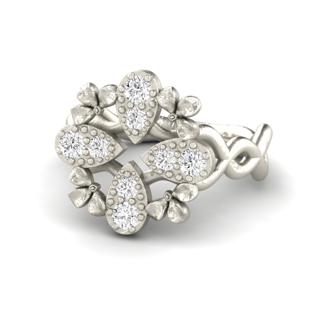 Weißer Saphir Ring Wylleg