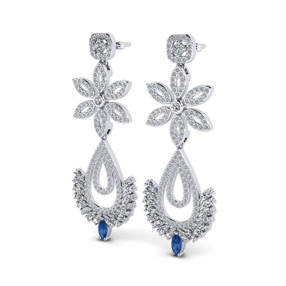 Dark Blue Zirconia Earring Wynell