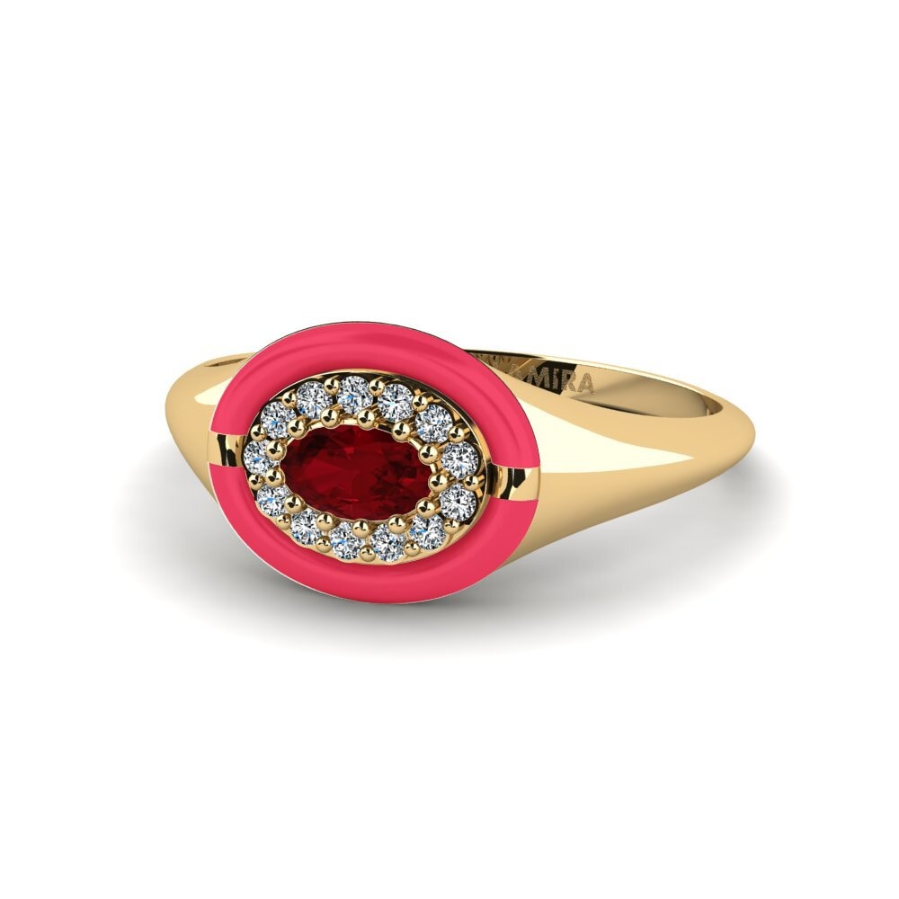 Roter Zirkonia Ring Wyoming