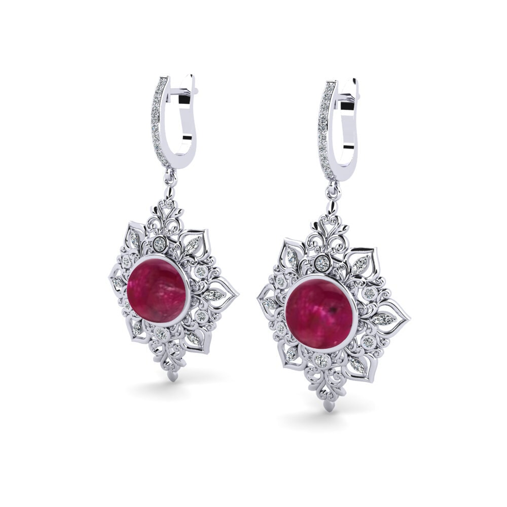 Cabochon Ruby Women's Earring Xeve