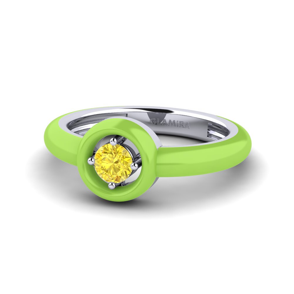 Zafiro amarillo Anillo Xilli