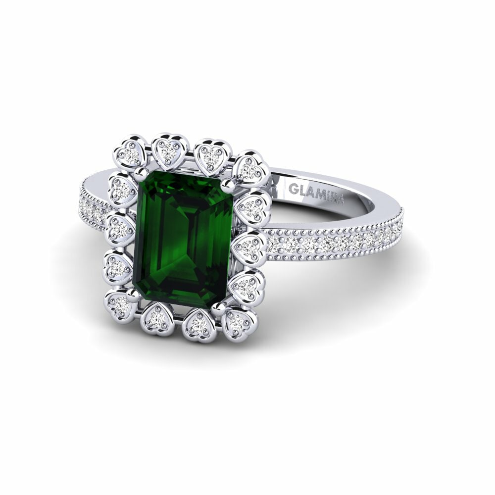 Green Tourmaline Engagement Ring Xyster