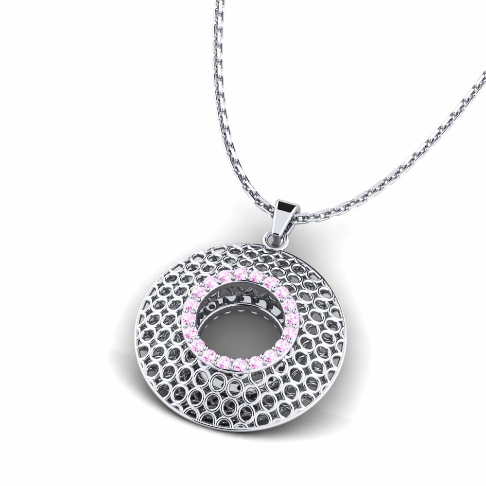 Roze Saffier Dames Hanger Yachna