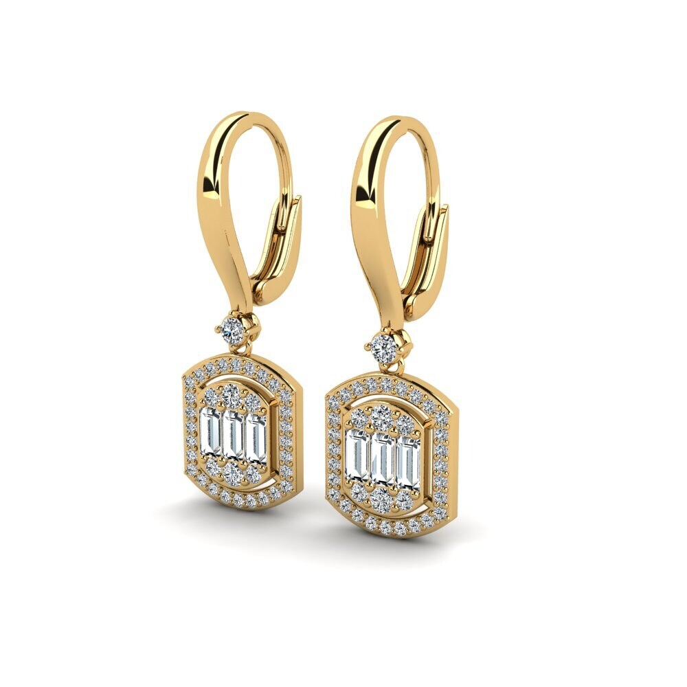 14ct Yellow Gold Women's Earring Yahwe