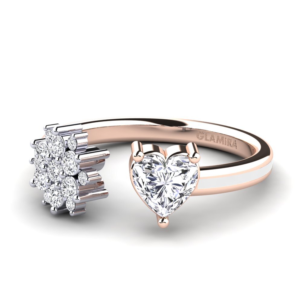 585 Rot & Weißgold Ring Yan
