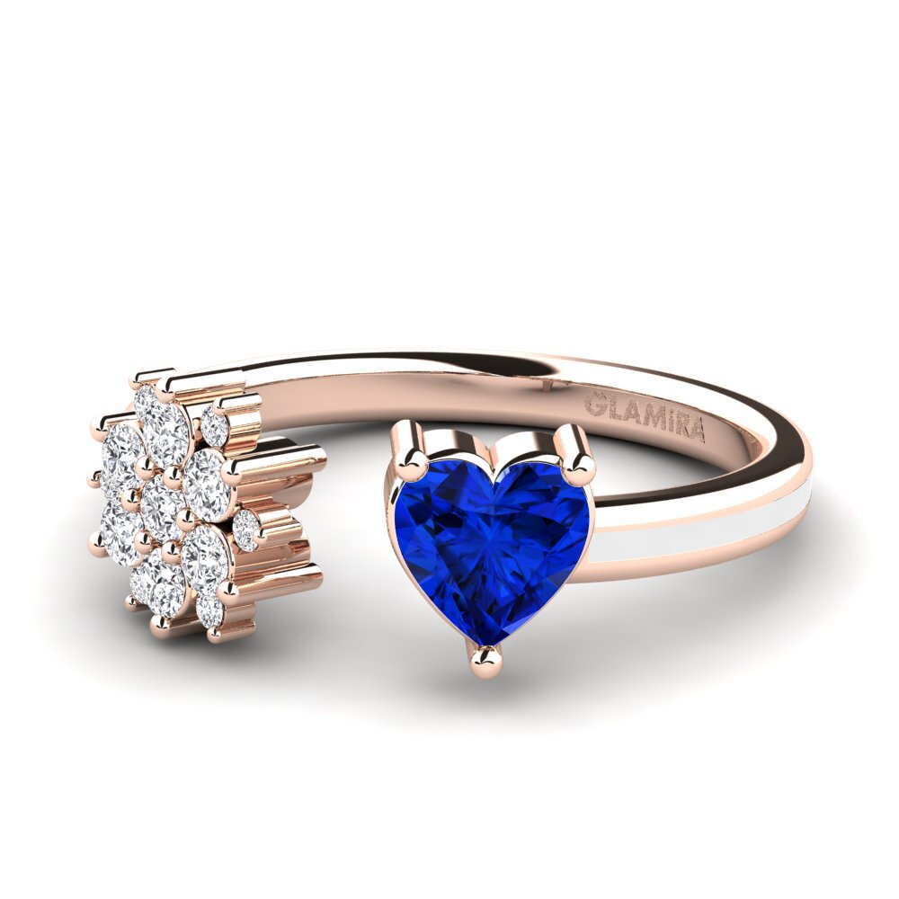 Saphir (im Labor gezüchtet) Ring Yan