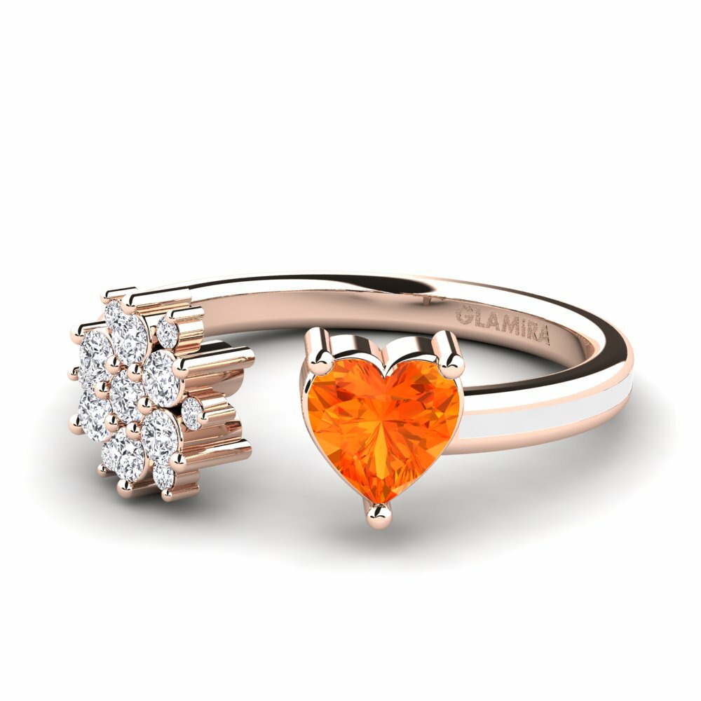 Saphir orange Bague Yan