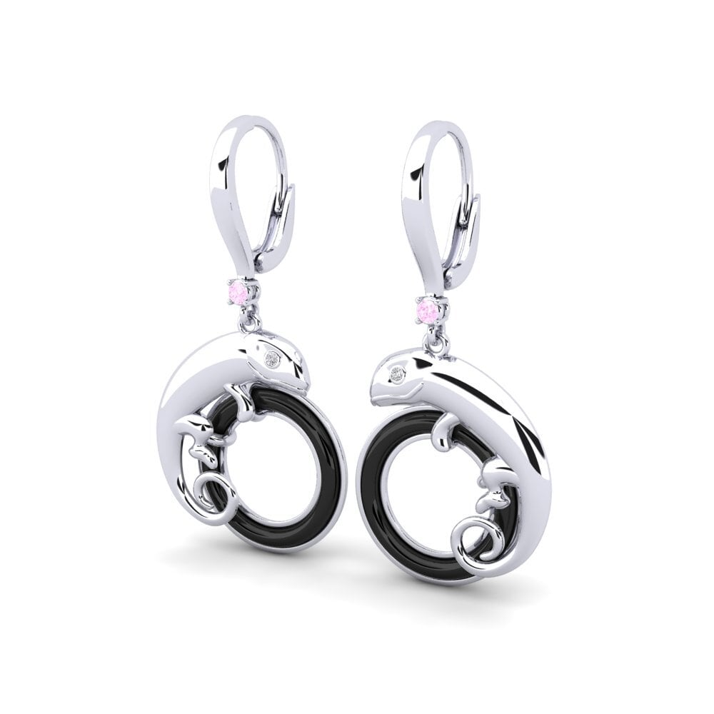 Safira Rosa Brincos Feminino Yandell