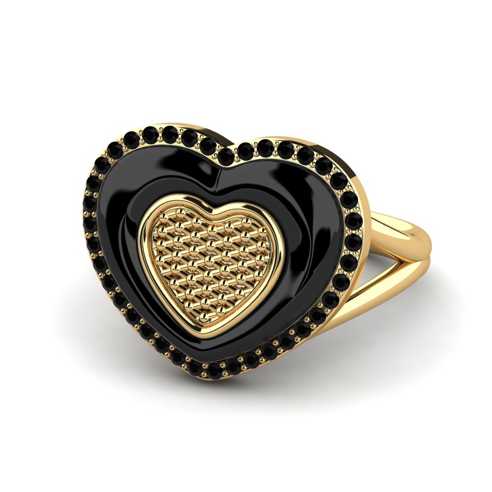 Schwarzer Onyx Ring Yezo