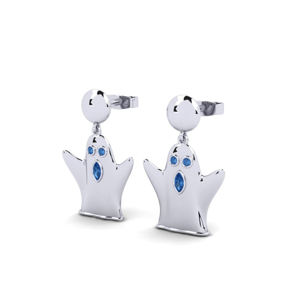 Mixed Dark Blue Zirconia Women's Earring Ygots
