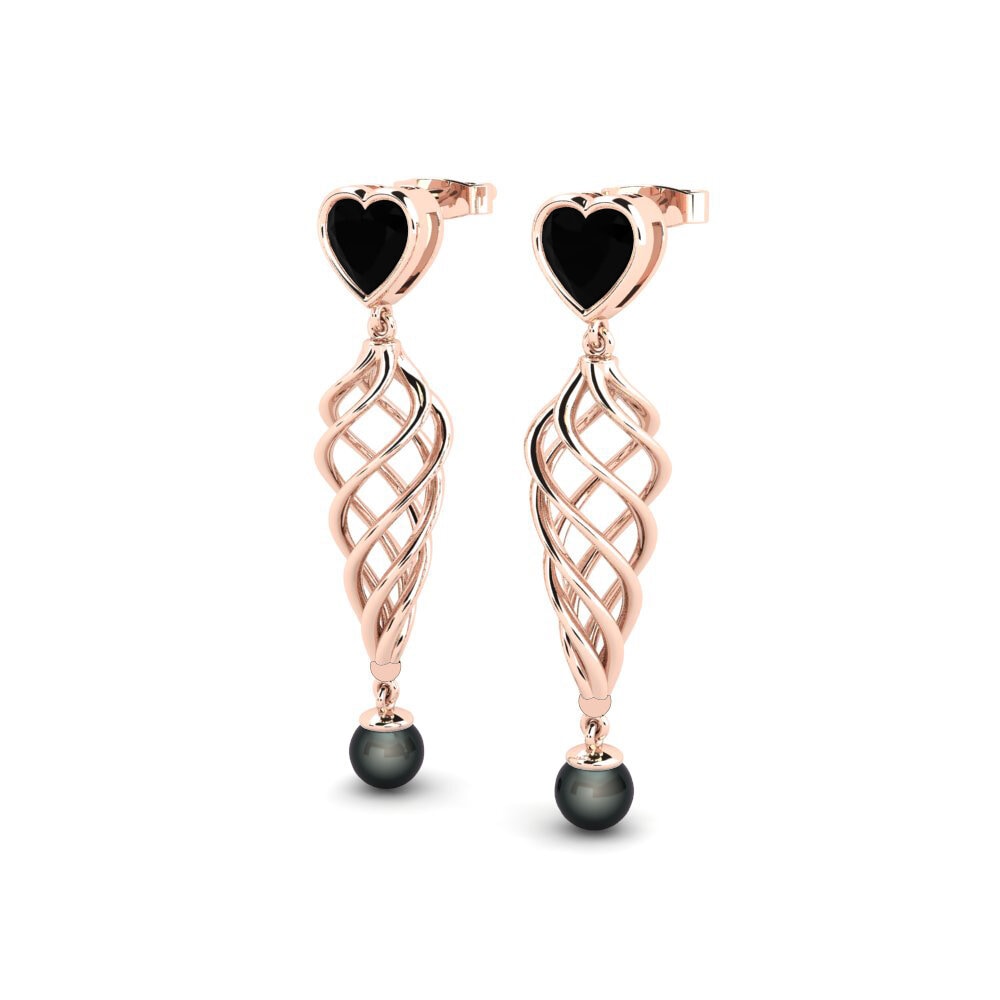 Diamante Negro Pendiente de mujer Yhtos