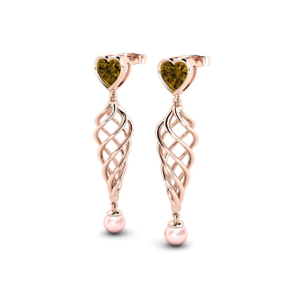 Brown Zircon Women's Earring Yhtos