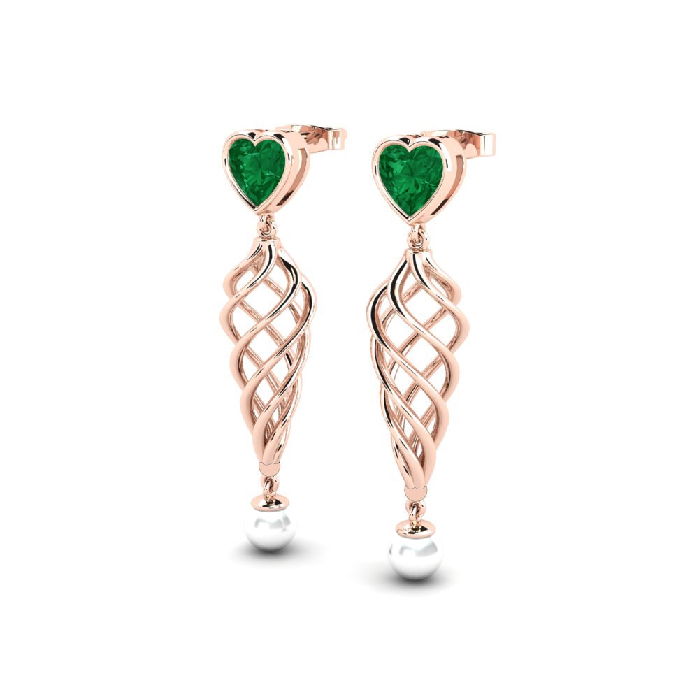 Émeraude (créée en laboratoire) Boucle d'oreille femme Yhtos