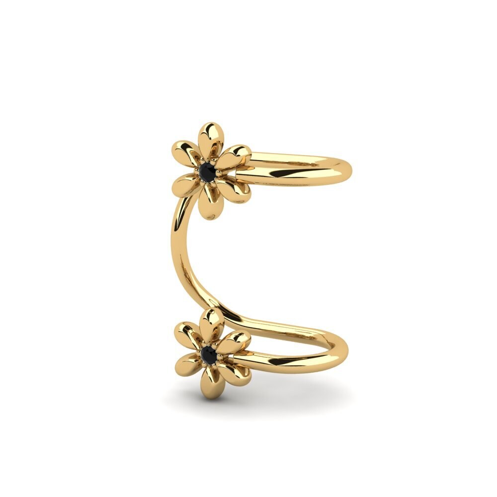 14k Oro Amarillo Pendiente de mujer Yike