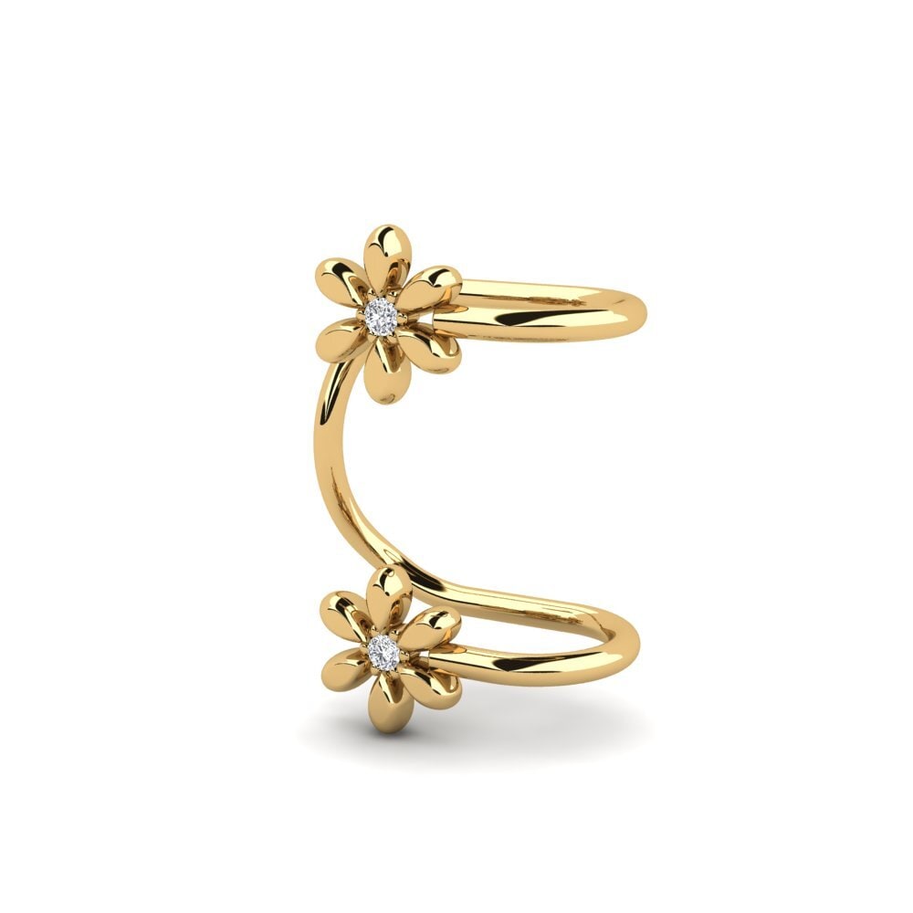 14ct Yellow Gold Lab Grown Diamond Women's Earring Yike