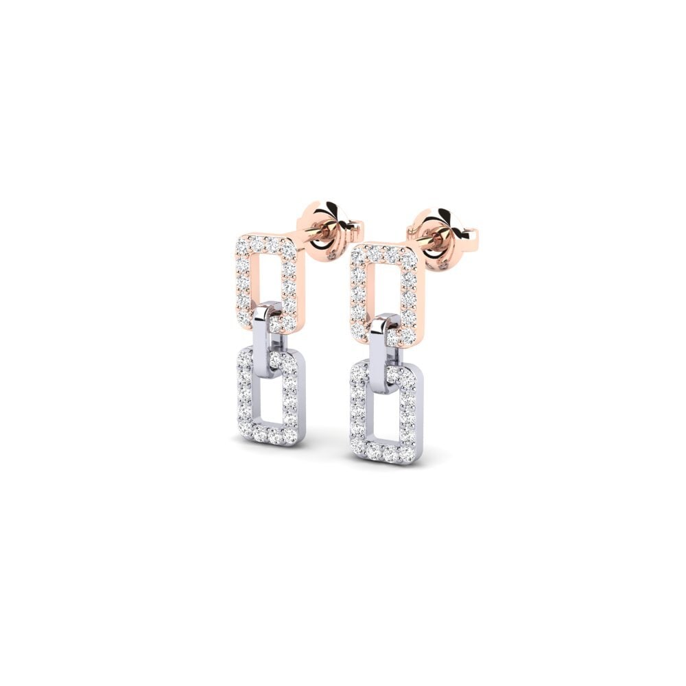 14ct White & Rose Gold Women's Earring Yimo