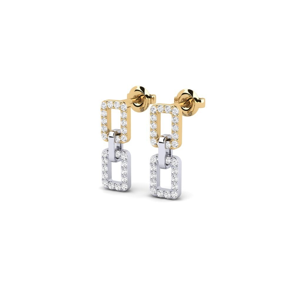 14ct White & Yellow Gold Women's Earring Yimo