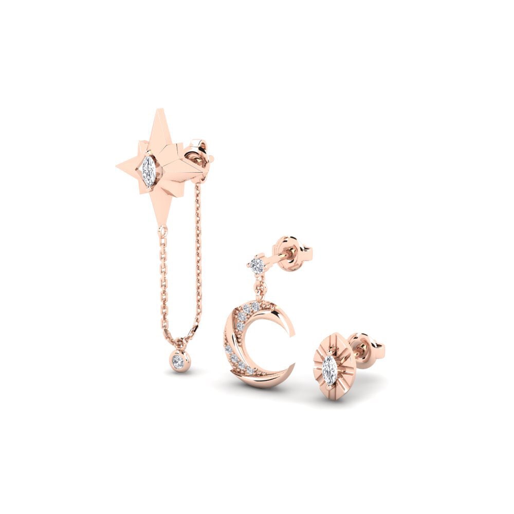 9ct Rose Gold Women's Earring Yiriti - SET