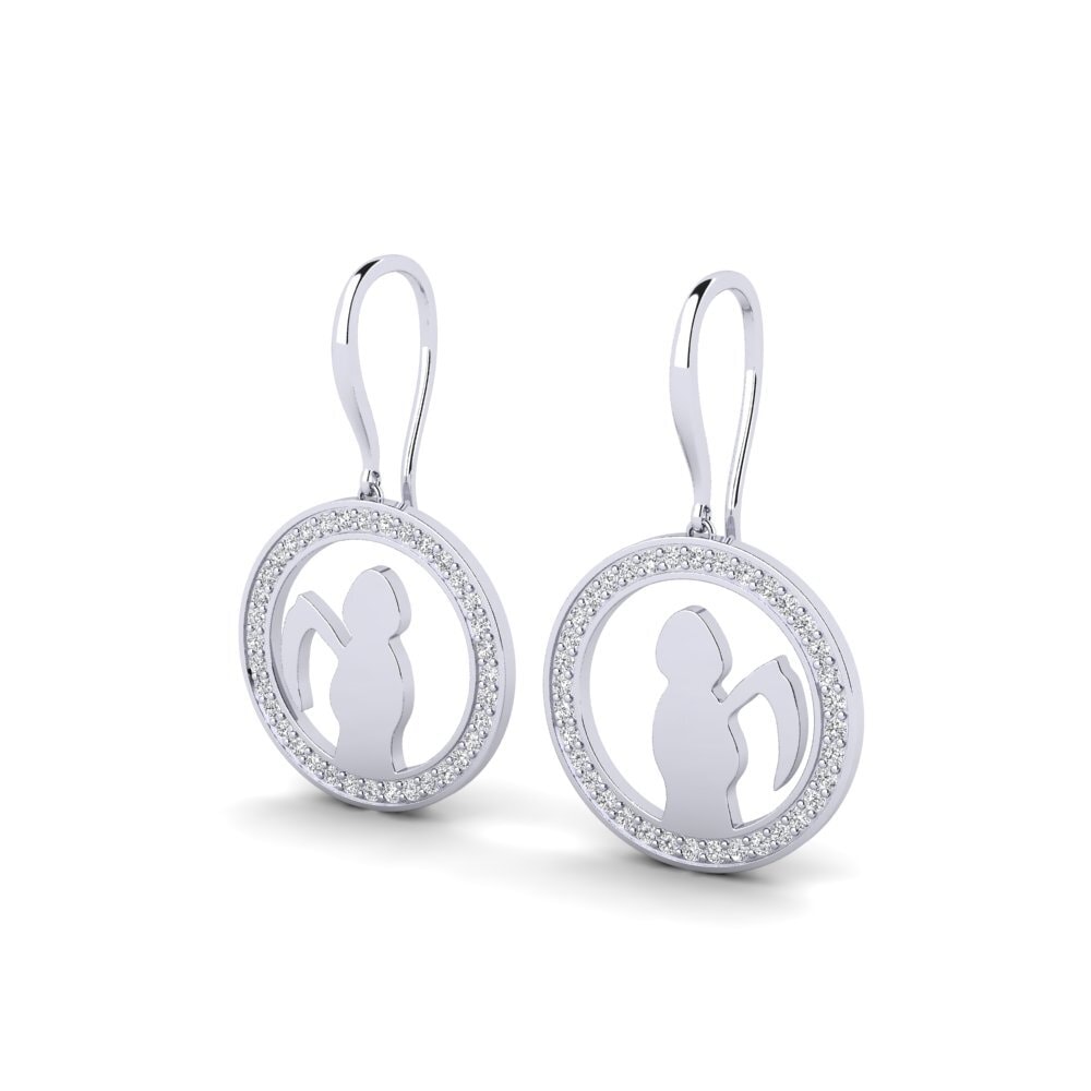 Paladio 950 Diamante Pendiente de mujer Ymber