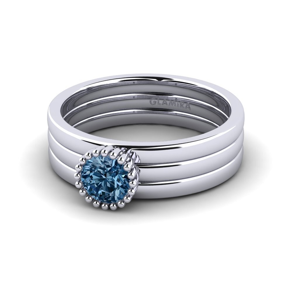Blue Diamond Engagement Ring Yncou