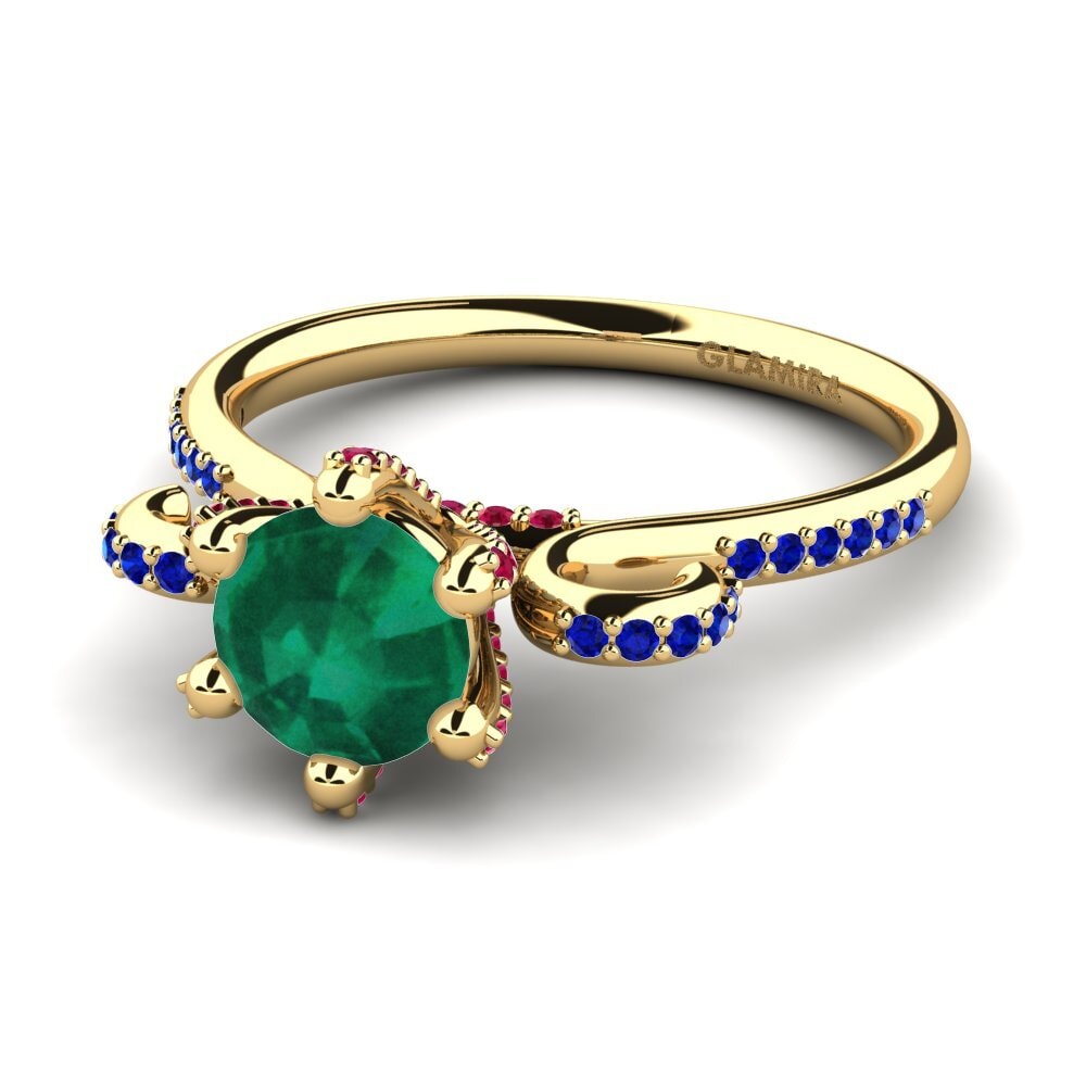 Emerald Engagement Ring Yomaris