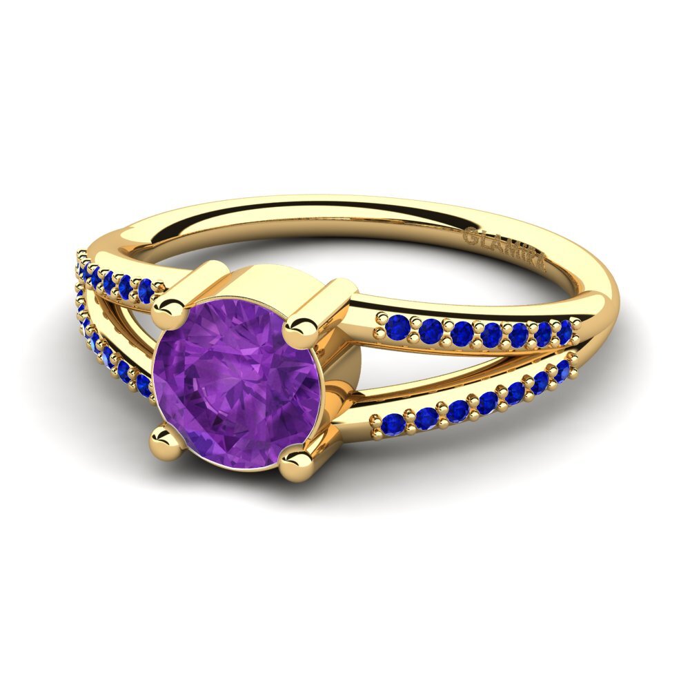 Amethyst Engagement Ring Yonika