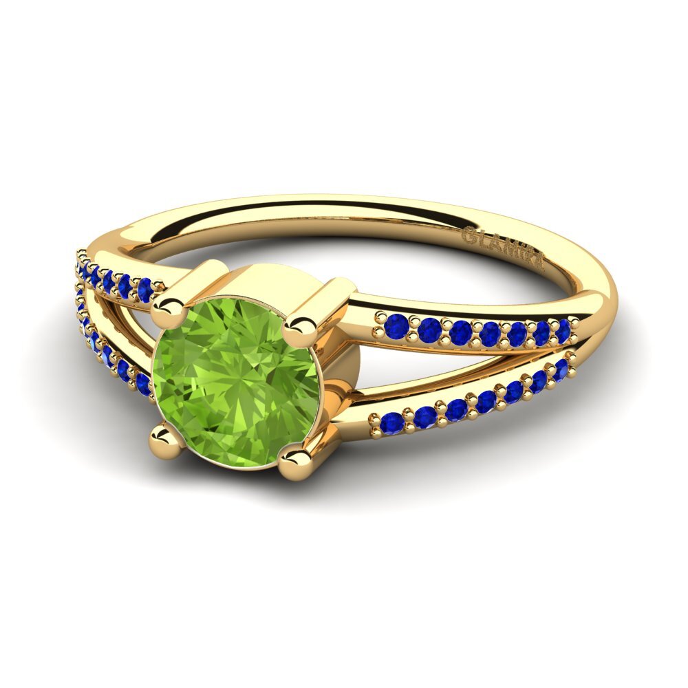 Peridot Engagement Ring Yonika