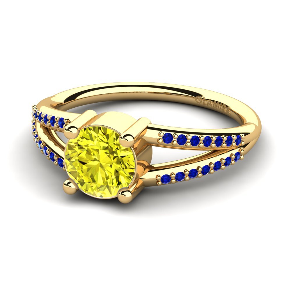 Yellow Diamond Engagement Ring Yonika