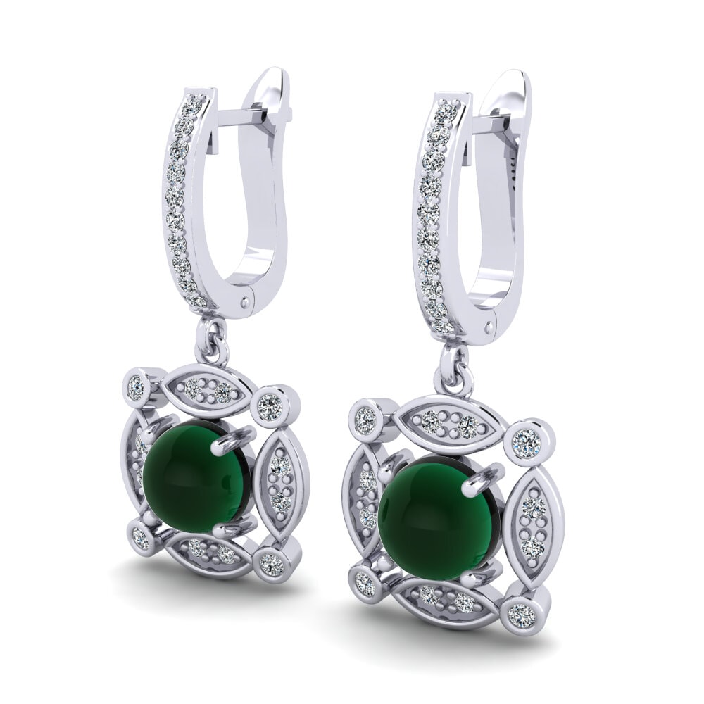 Cabochon Emerald Women's Earring Yonita