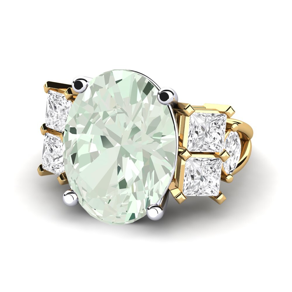 18k Oro Amarillo/Blanco Anillo Yovela