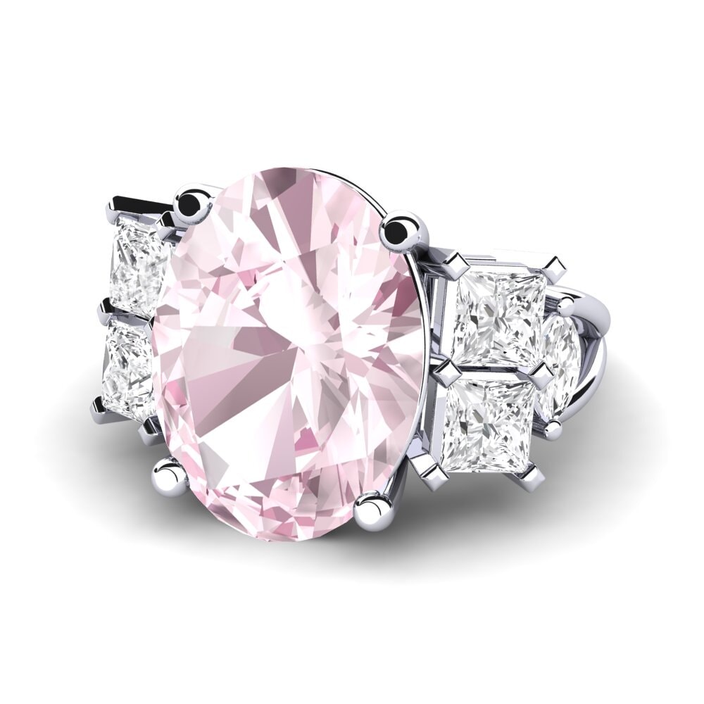 White Silver Kunzite Ring Yovela