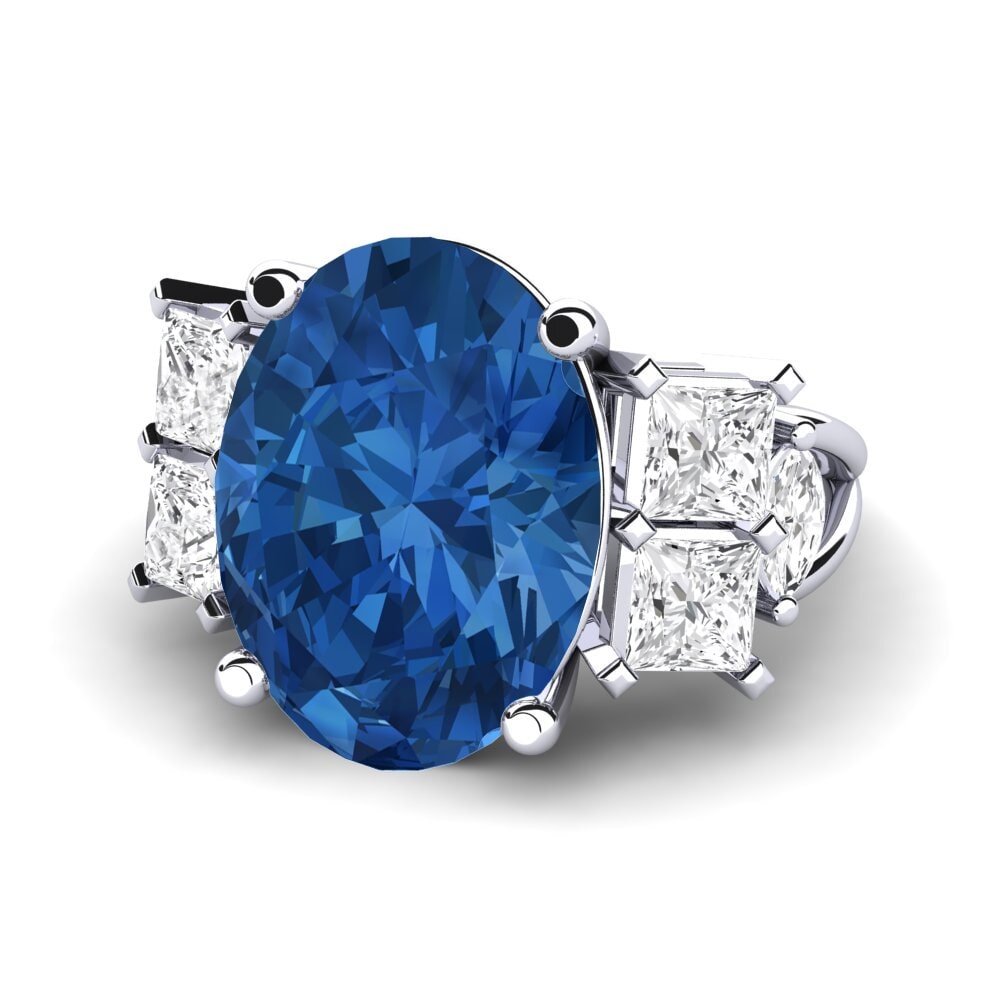 Dark Blue Zirconia Ring Yovela