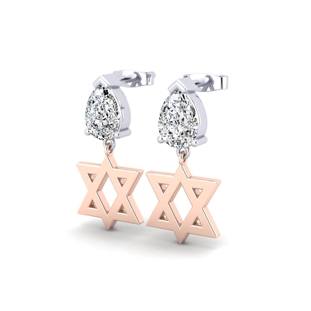 14ct Rose / White Gold Women's Earring Ysolt