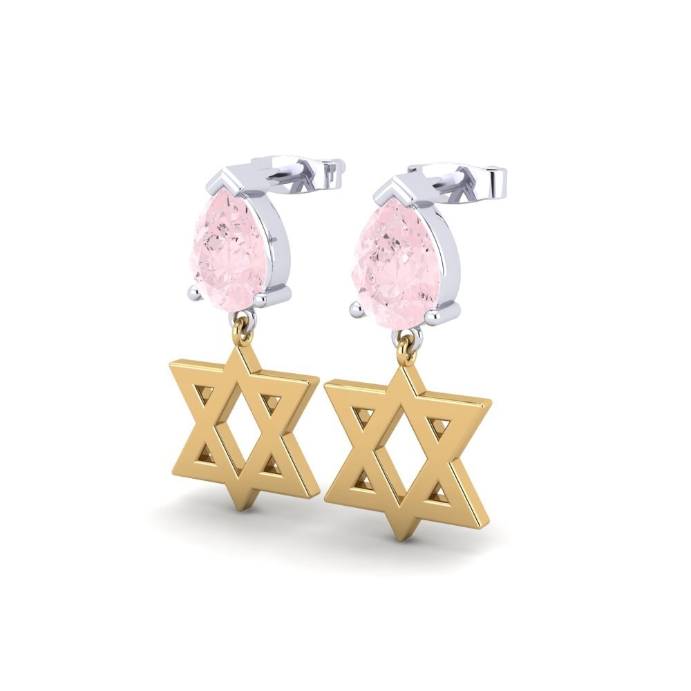 Pear Rose Quartz Women's Earring Ysolt