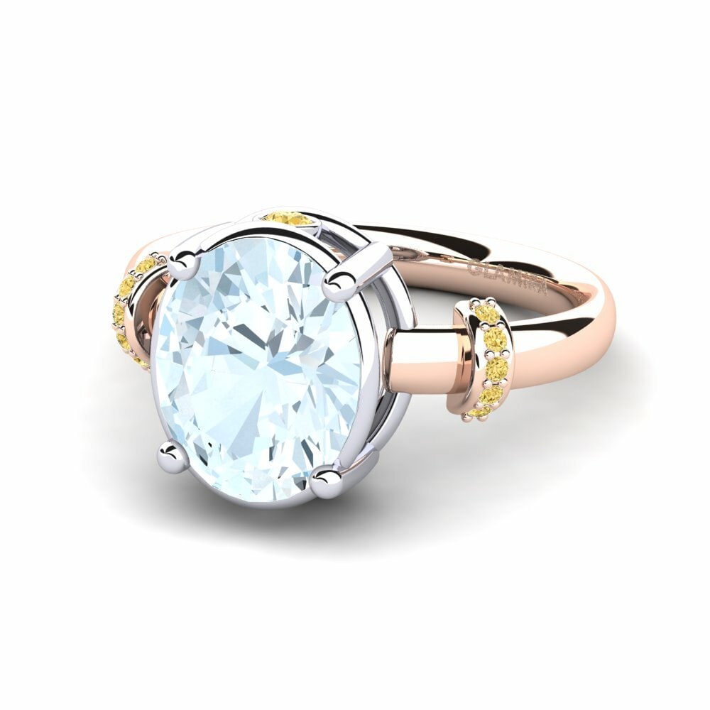 Aguamarina Anillo de compromiso Yudella