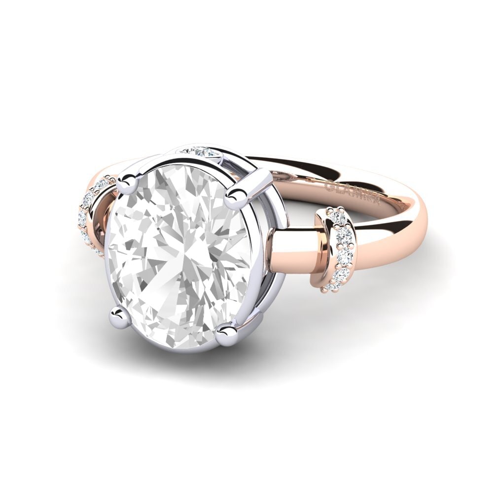 Topacio blanco Anillo de compromiso Yudella