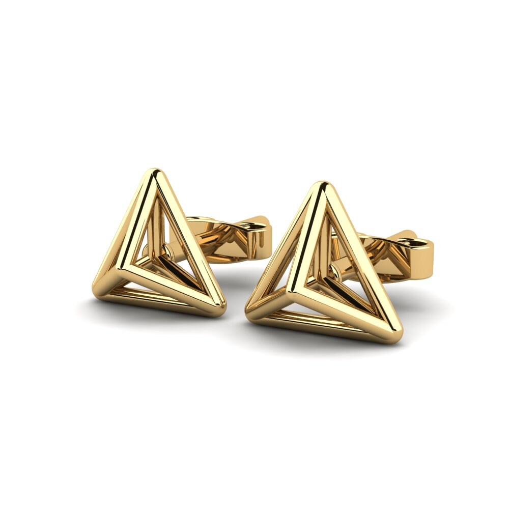 9k Oro Amarillo Pendientes Yuette