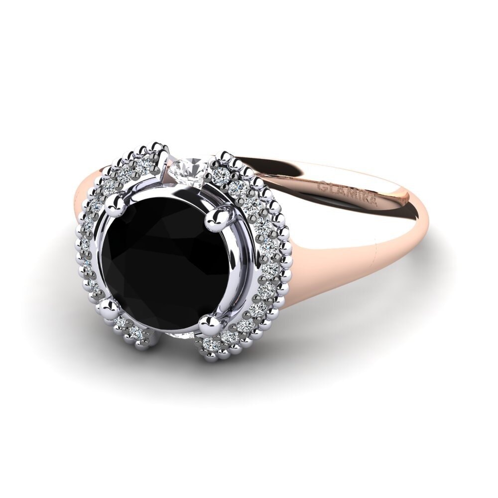 Black Diamond Engagement Ring Yuki