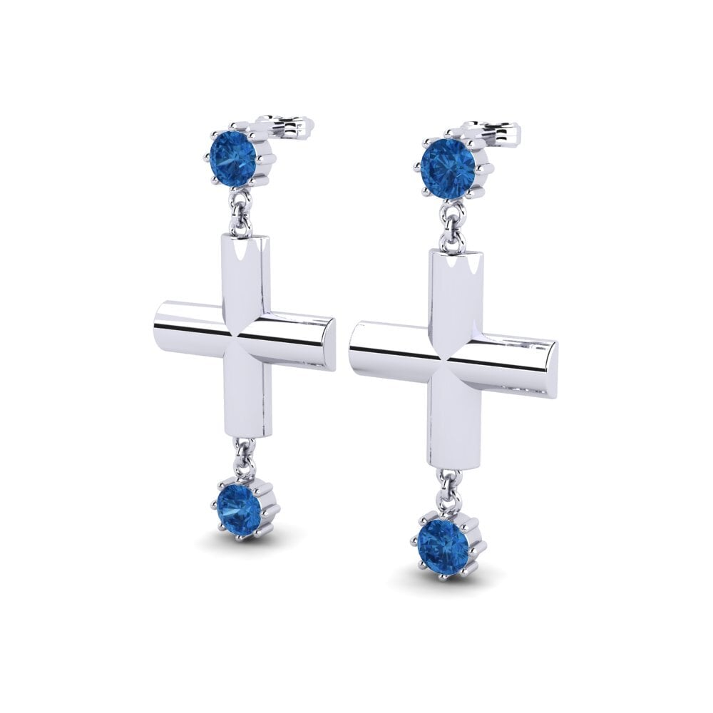 Dark Blue Zirconia Women's Earring Yukint