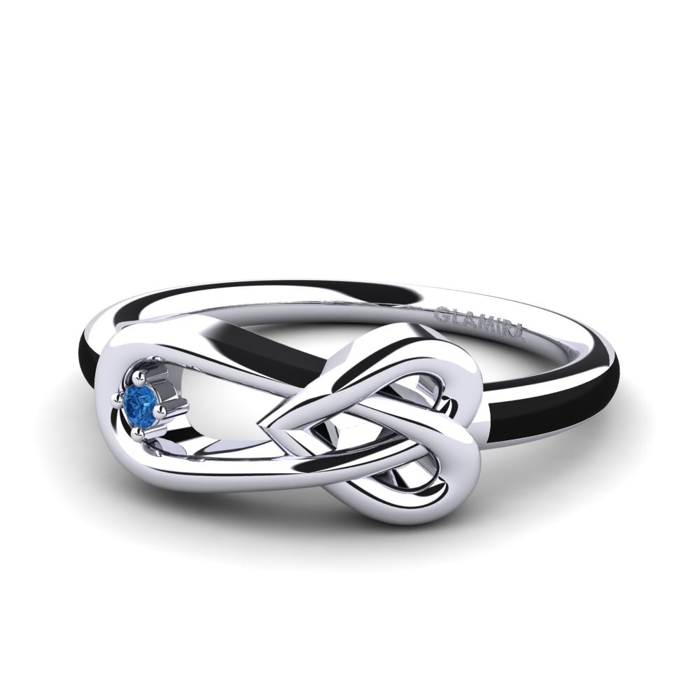 Zircone Blu Scuro Anello Germael