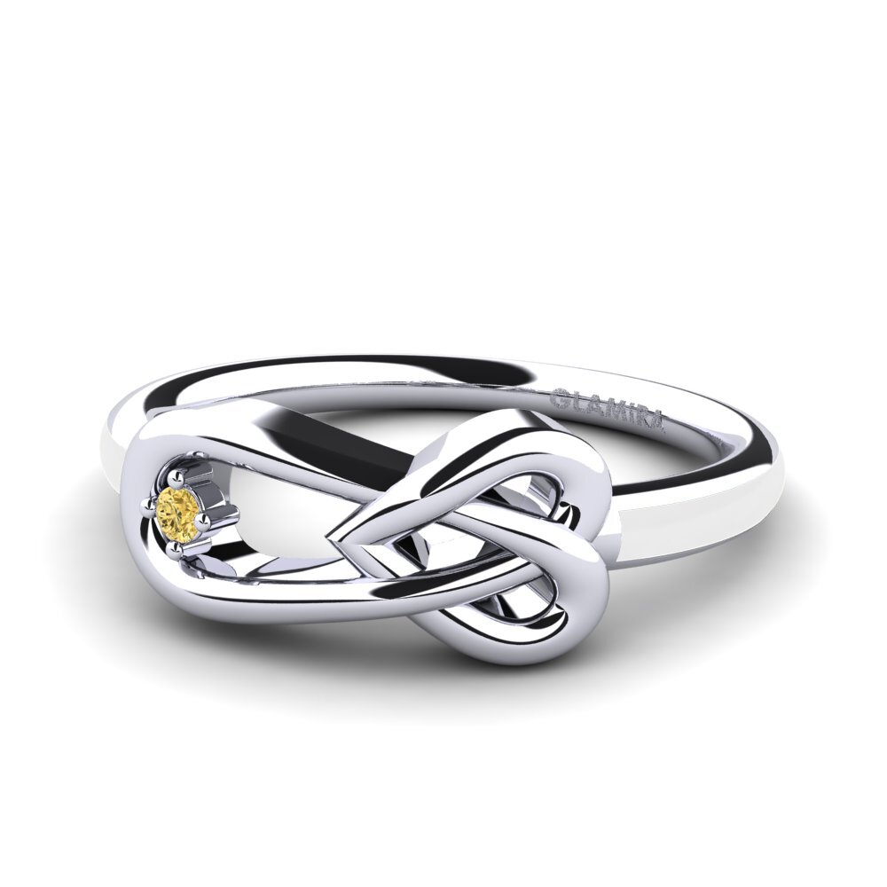 Diamante Giallo Anello Germael