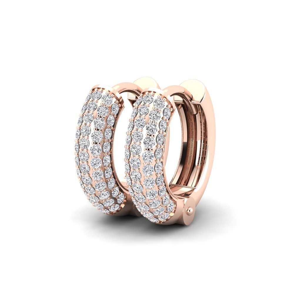 18ct Rose Gold Women's Earring Yungoos