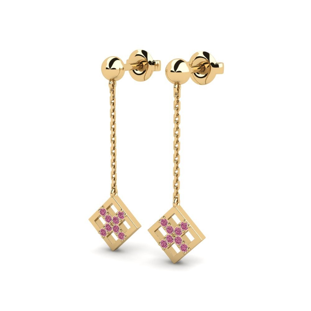 Đá Rhodolite Bông tai nữ Yvonne