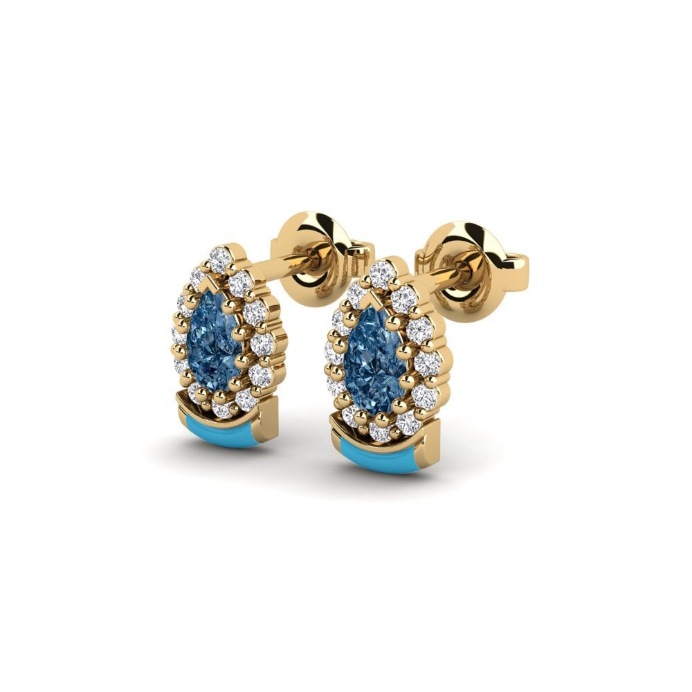 Diamante Azul Pendiente de mujer Zabavno