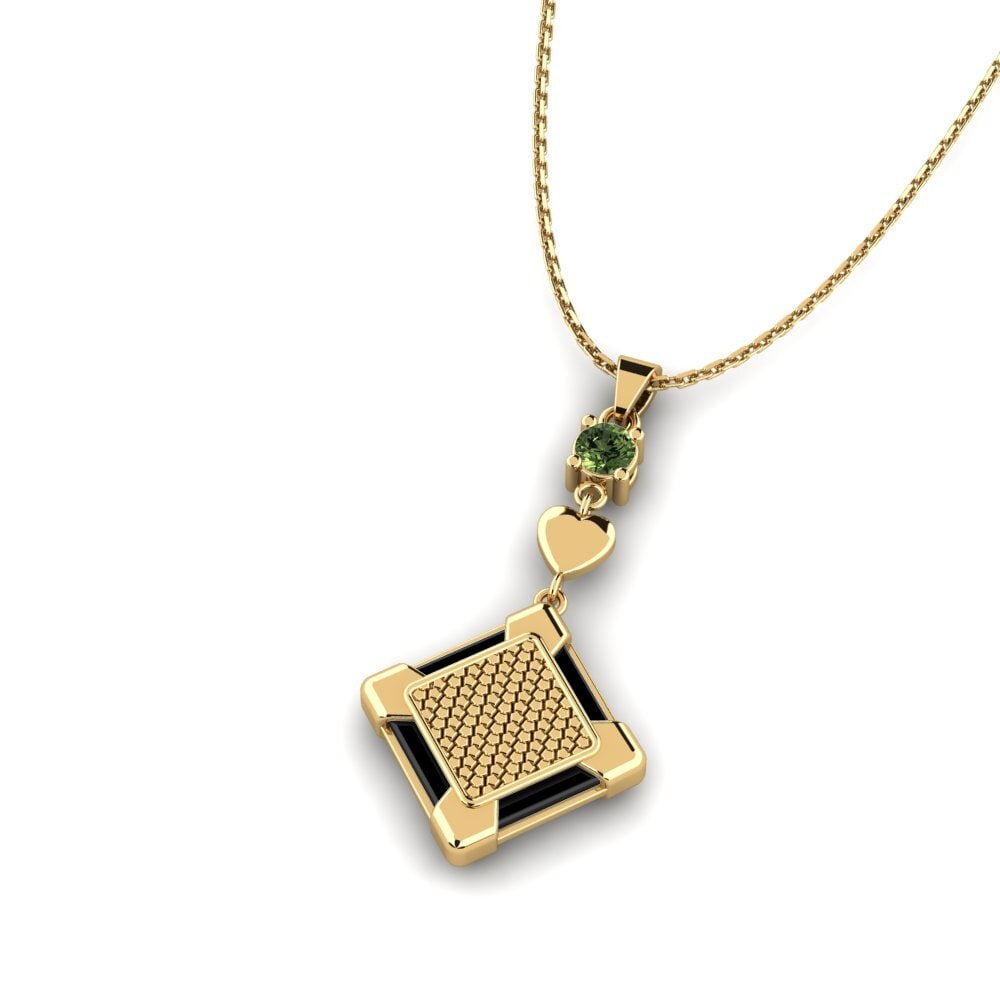Zafiro Verde Colgante de Mujer Zachery
