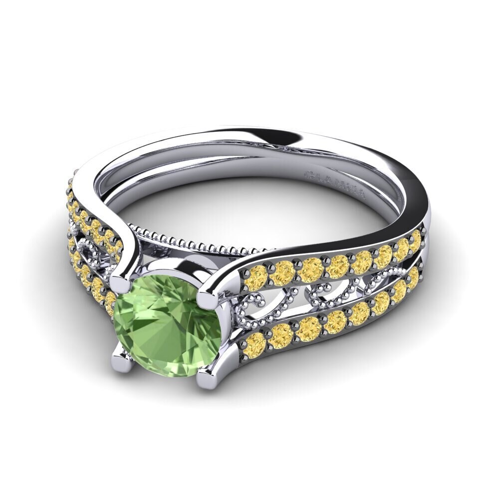 Green Sapphire Engagement Ring Zaida