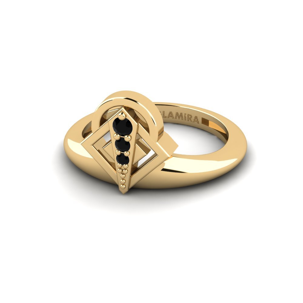 Zafiro negro Anillo meñique Zairas