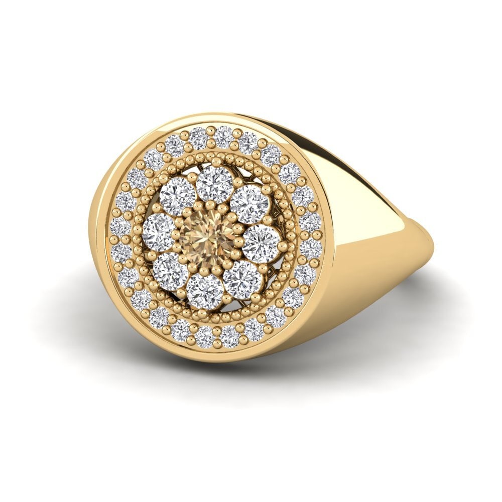 Brown Diamond Pinky Ring Zakia
