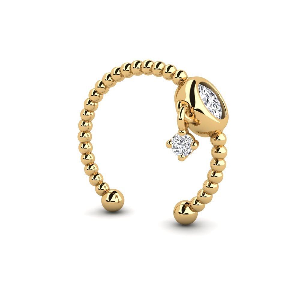14ct Yellow Gold Lab Grown Diamond Women's Earring Zalewski