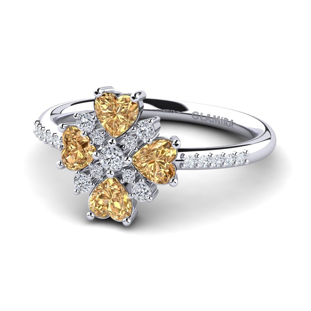 950 Platinum Brown Diamond Ring Zalyssa